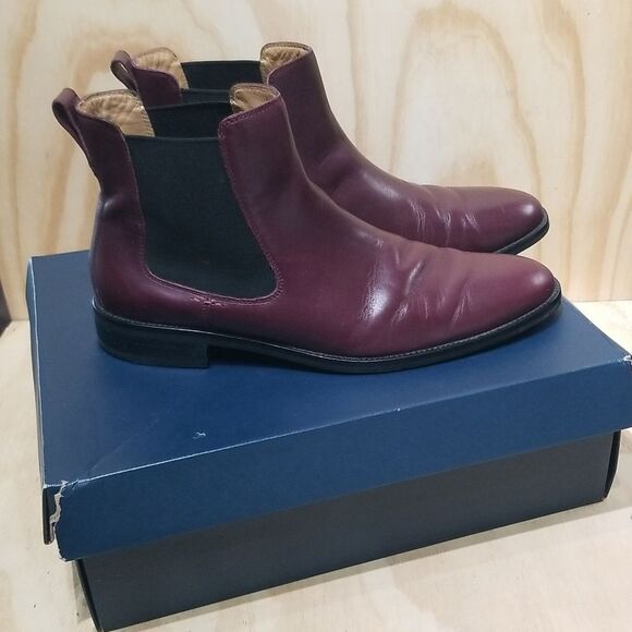 Cole Haan Lenox Hill Maroon Chelsea Boots Mens size 10 with box - Picture 2 of 8